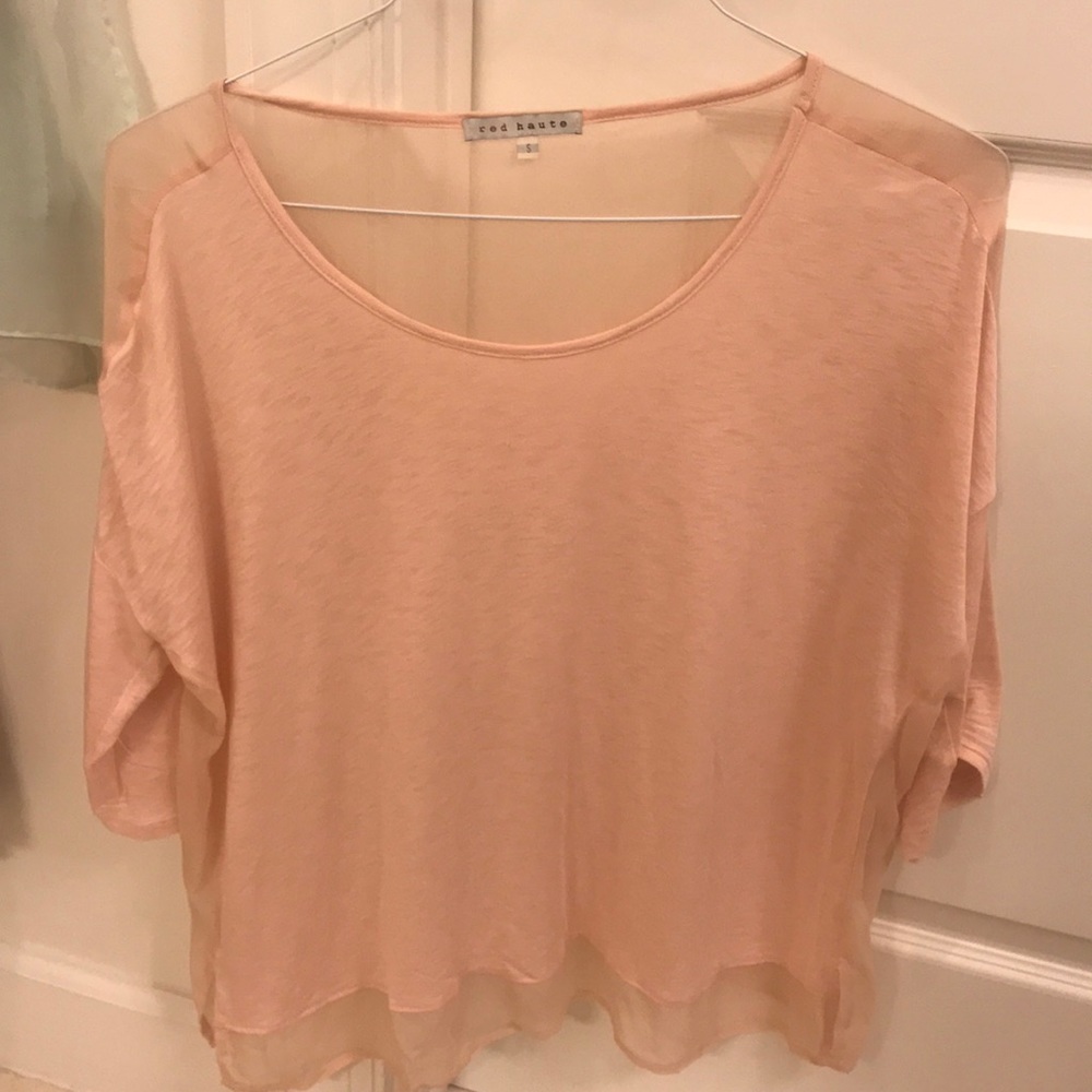 S Red Haute light pink blouse
